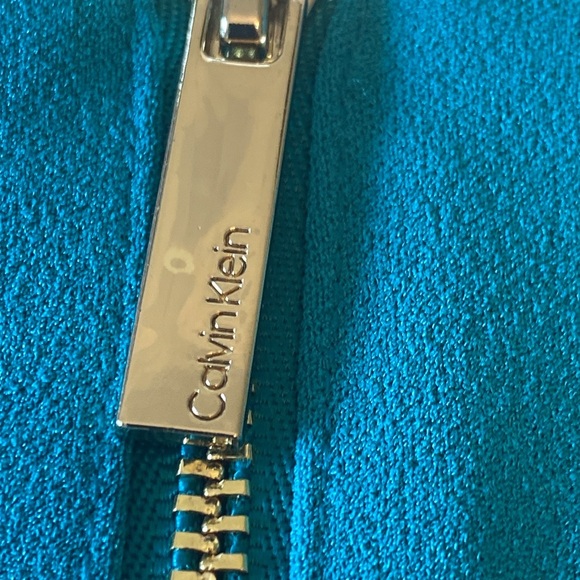 NWOT Calvin Klein Teal Dress, see measurements in photos below - Picture 5 of 13